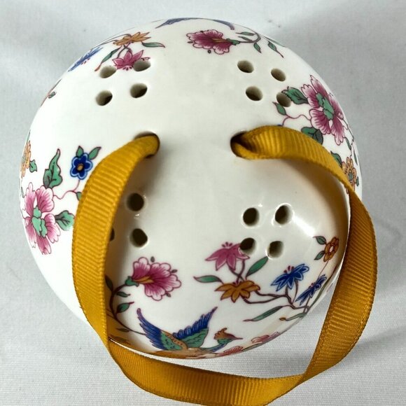 Vintage Hammersley Bone China Bird Of Paradise Pomander Ball Diffuser - Picture 3 of 6